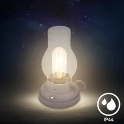 LED-Akku-Tischlampe Brilo unplugged Kanea, anthrazit, 18 cm