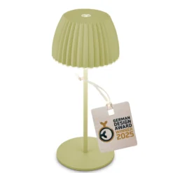 LED-Akku-Tischlampe Brilo unplugged Riffle, 20 cm, grün