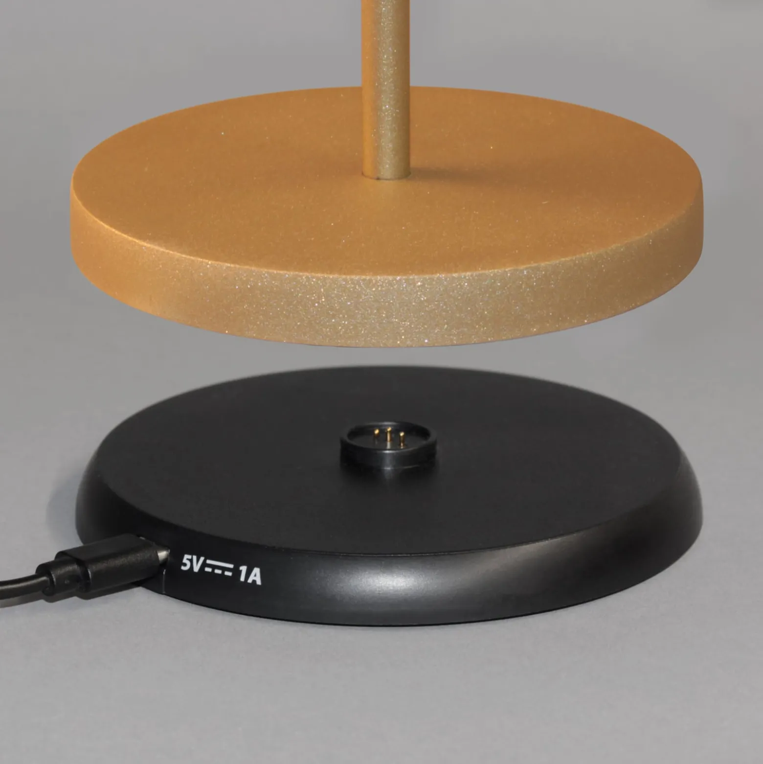 LED-Akku-Tischlampe Cosenza 2.0 34cm schwarz/gold