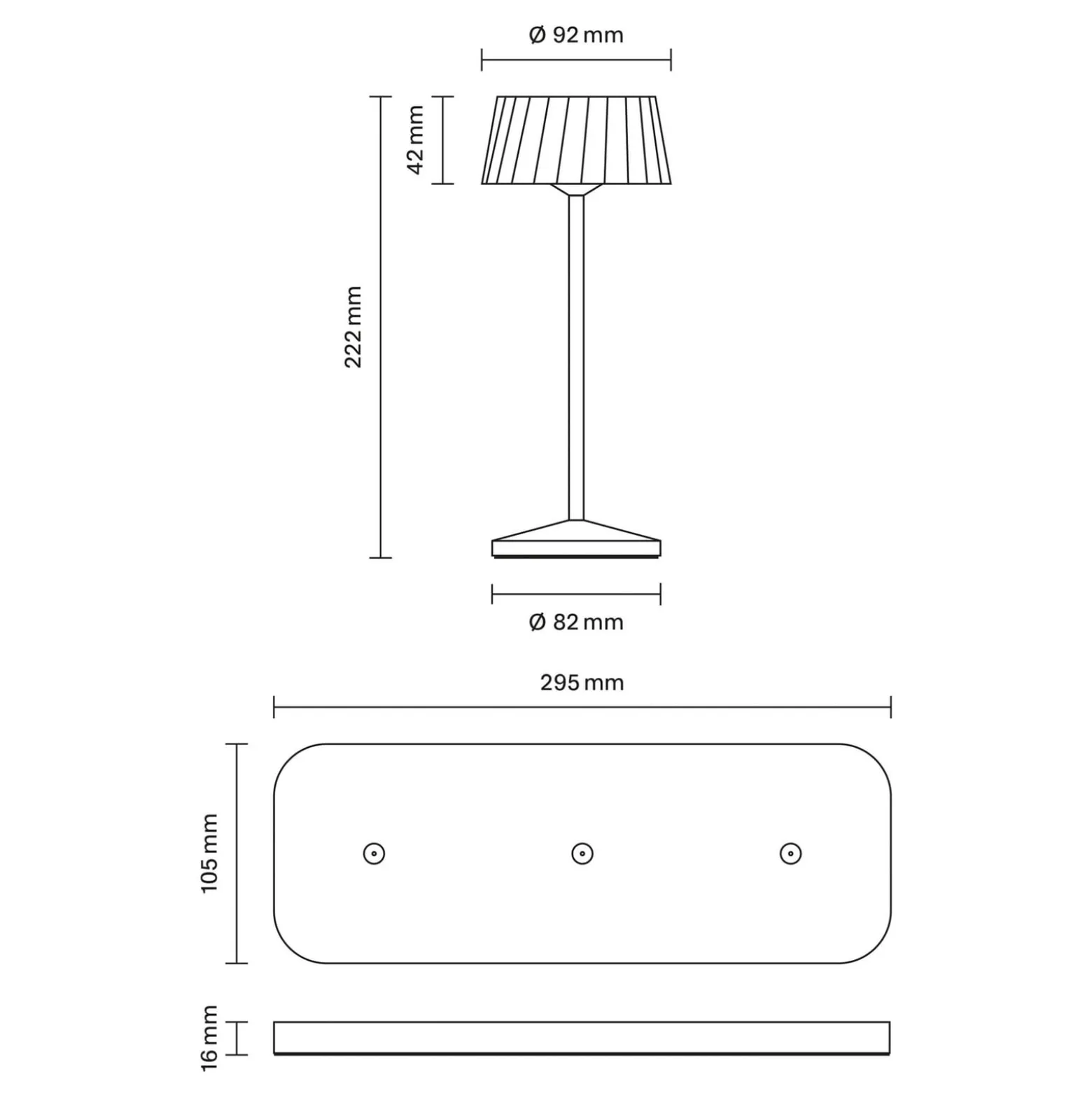 LED-Akku-Tischlampe Facetta, 3er-Set, beige, 22 cm, IP44