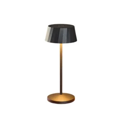 LED-Akku-Tischlampe Facetta, 3er-Set, schwarz, 22 cm, IP44