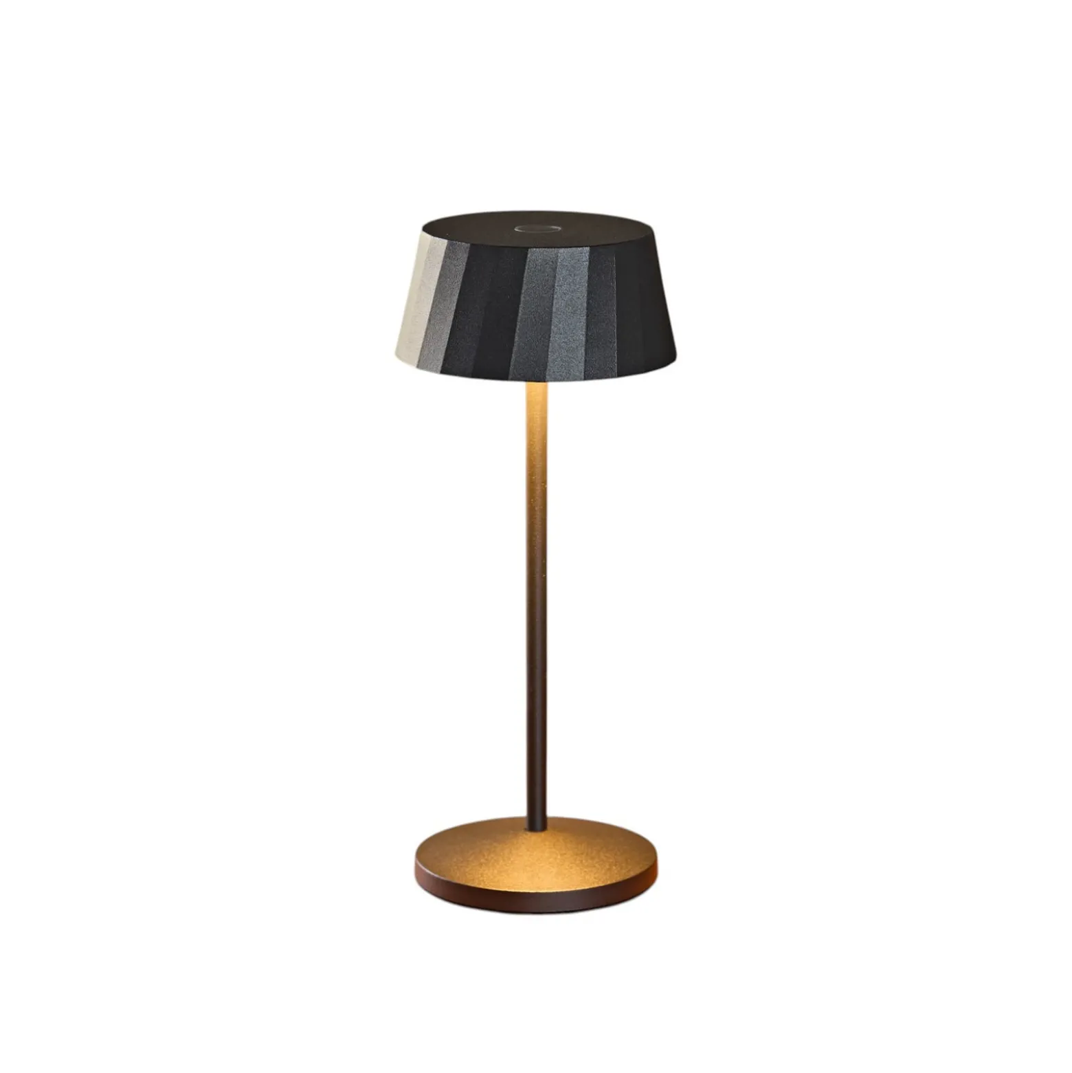 LED-Akku-Tischlampe Facetta, 3er-Set, schwarz, 22 cm, IP44