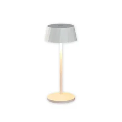 LED-Akku-Tischlampe Facetta, 3er-Set, weiß, 22 cm, IP44