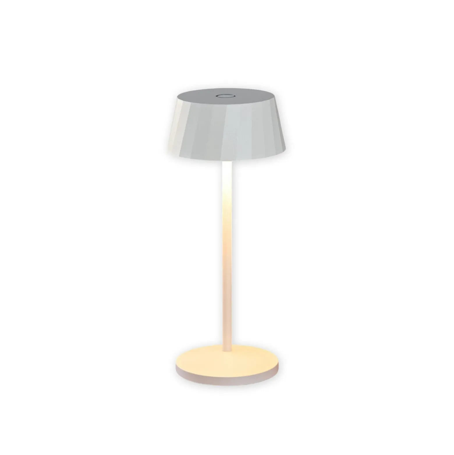 LED-Akku-Tischlampe Facetta, 3er-Set, weiß, 22 cm, IP44