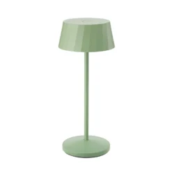 LED-Akku-Tischlampe Facetta, grün, Höhe 22 cm, Metall, CCT
