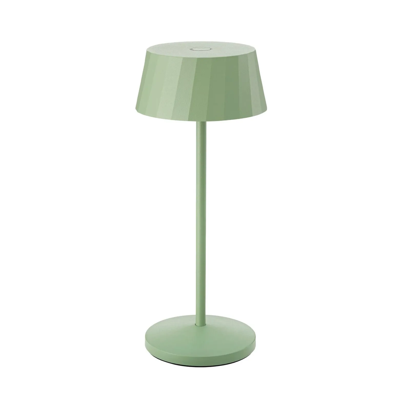 LED-Akku-Tischlampe Facetta, grün, Höhe 22 cm, Metall, CCT