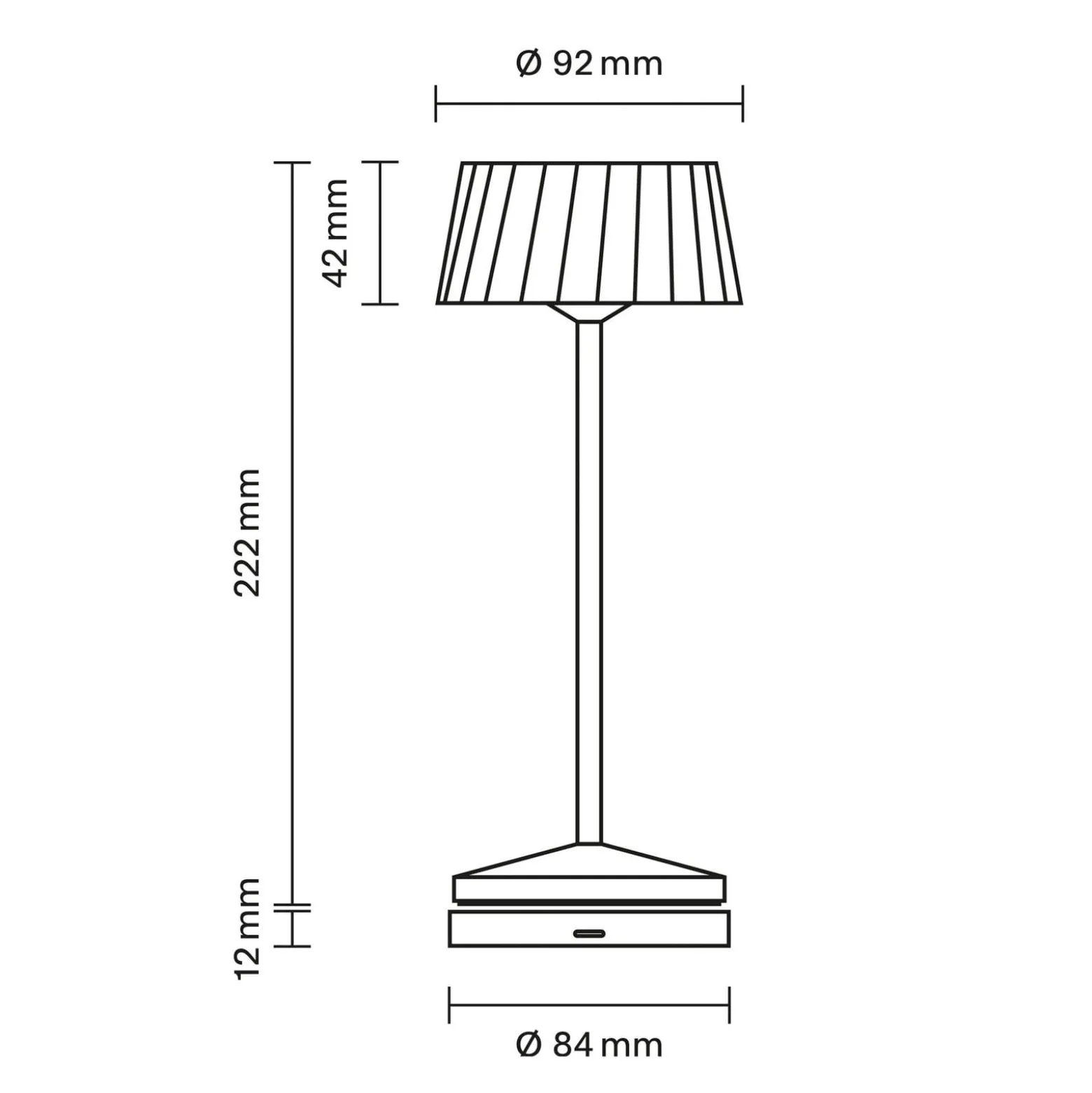 LED-Akku-Tischlampe Facetta, grün, Höhe 22 cm, Metall, CCT