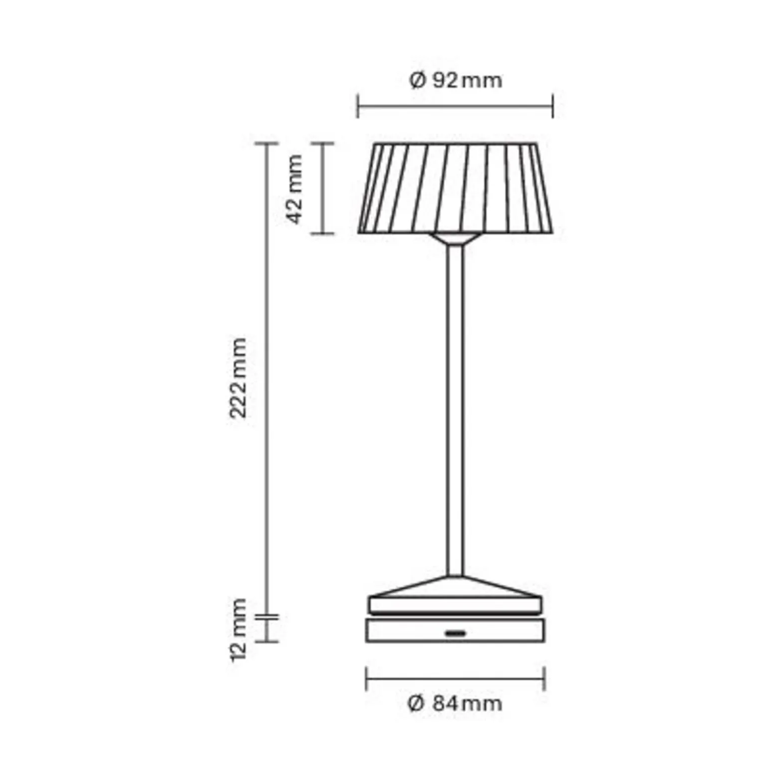 LED-Akku-Tischlampe Facetta, grün, Höhe 22 cm, Metall, CCT