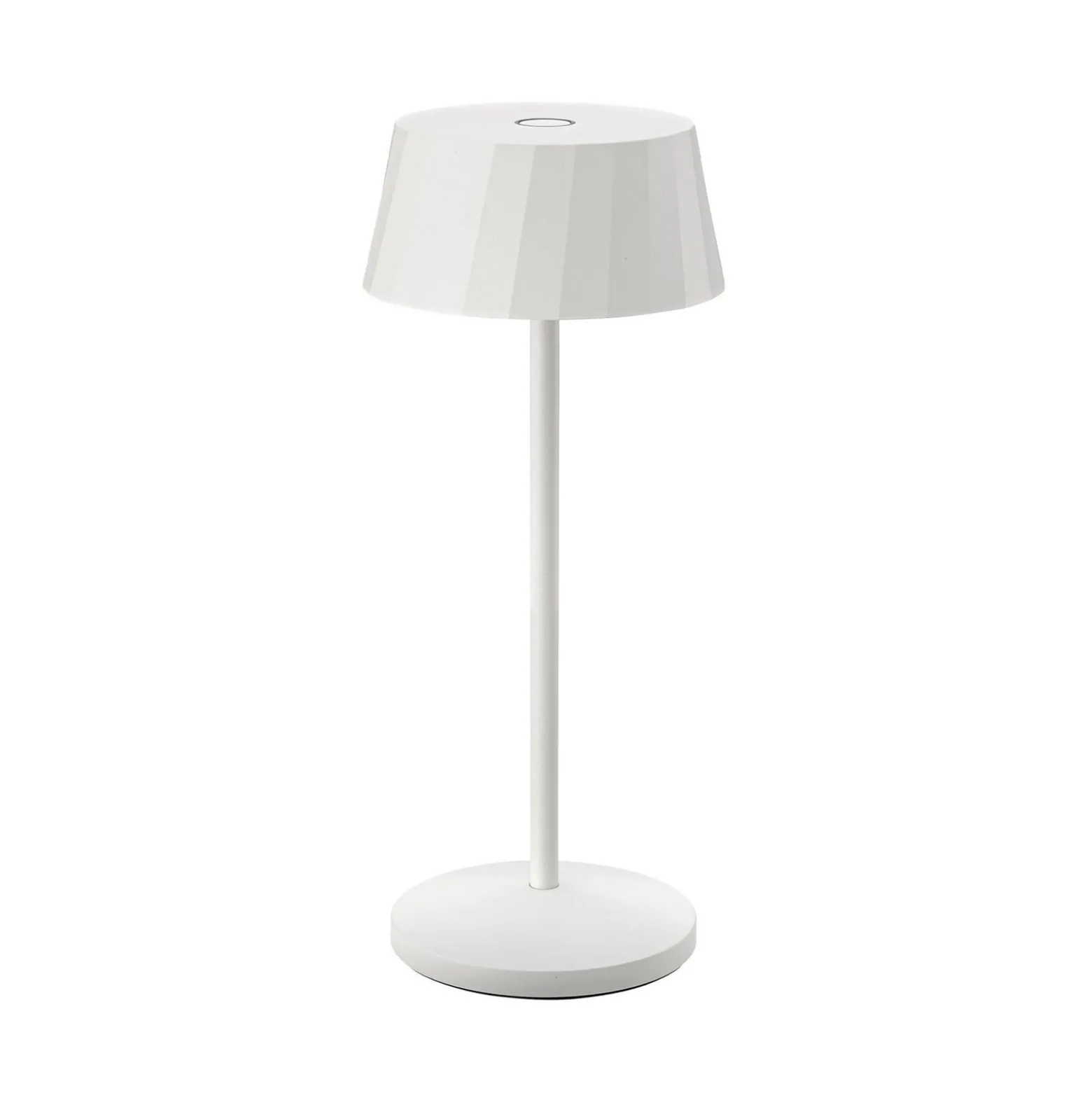 LED-Akku-Tischlampe Facetta, weiß, 22 cm, Metall, CCT IP44
