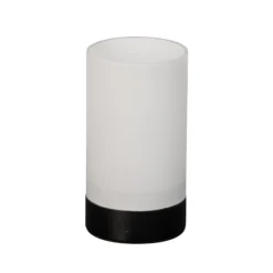 LED-Akku-Tischlampe Fenya, schwarz/opal matt Höhe 14 cm IP54