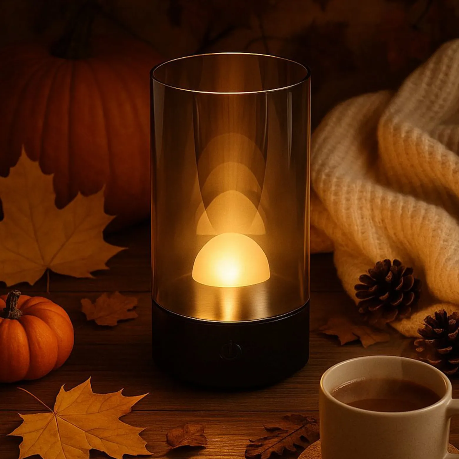 LED-Akku-Tischlampe Fenya, schwarz/rauchgrau Höhe 14 cm IP54
