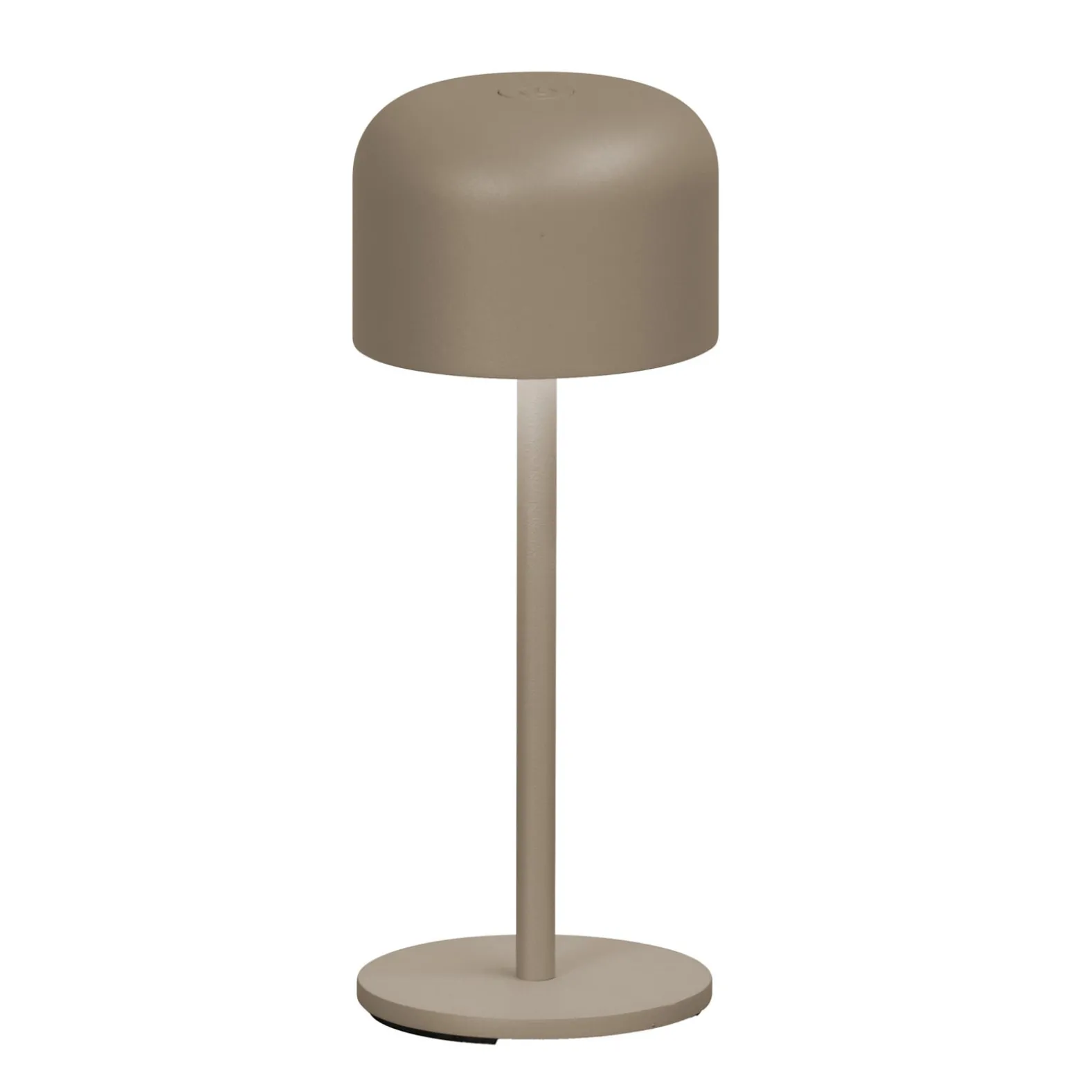 LED-Akku-Tischlampe Finley grau-braun Höhe 22 cm Metall IP54