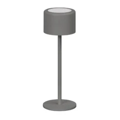 LED-Akku-Tischlampe Juna, sandgrau Höhe 25 cm Metall, IP54