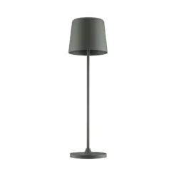 LED-Akku-Tischlampe Kaami, dimmbar, grau matt
