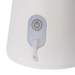 LED-Akkutischlampe La Donna, weiß, Aluminium, dimmbar