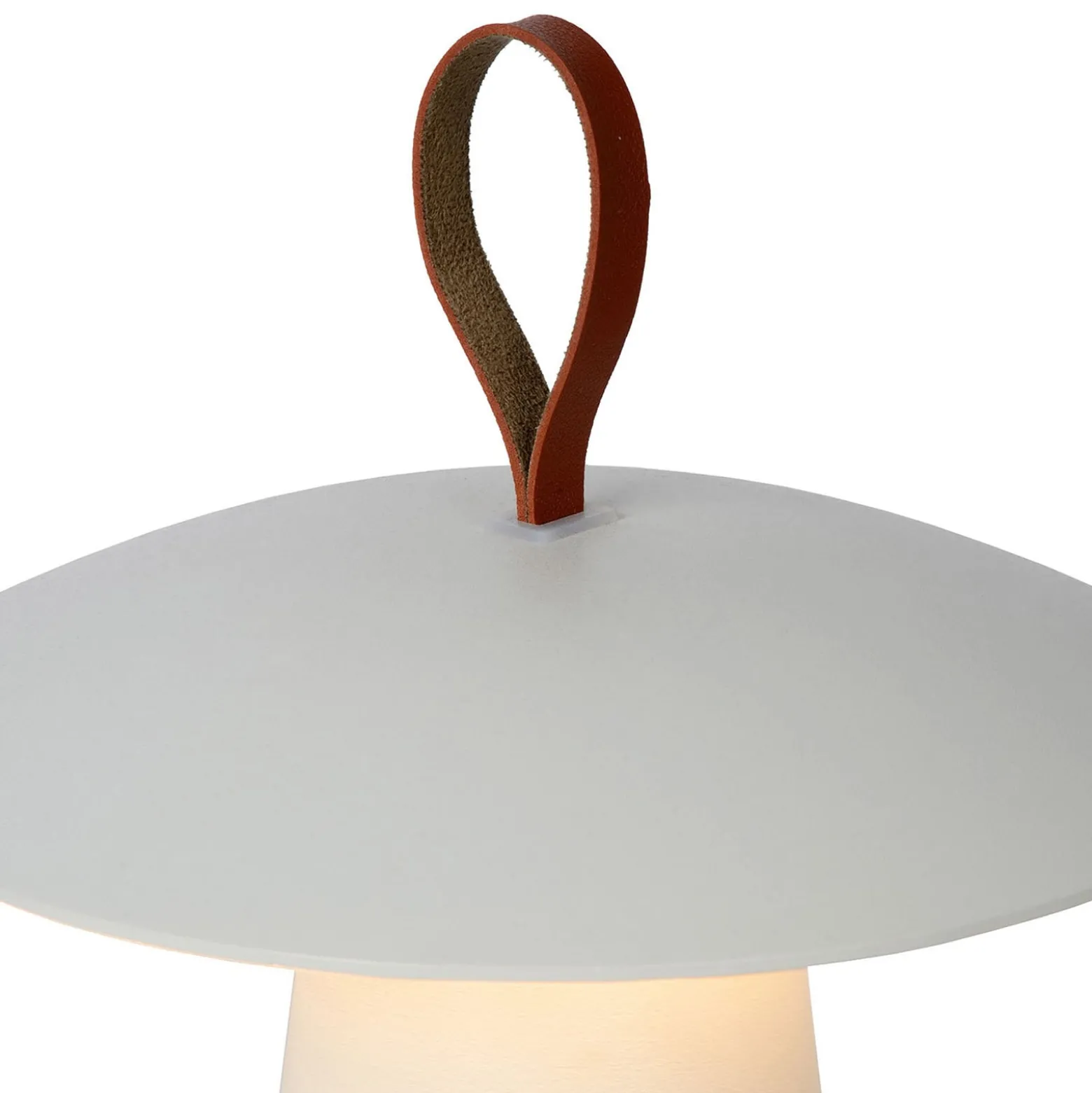LED-Akkutischlampe La Donna, weiß, Aluminium, dimmbar