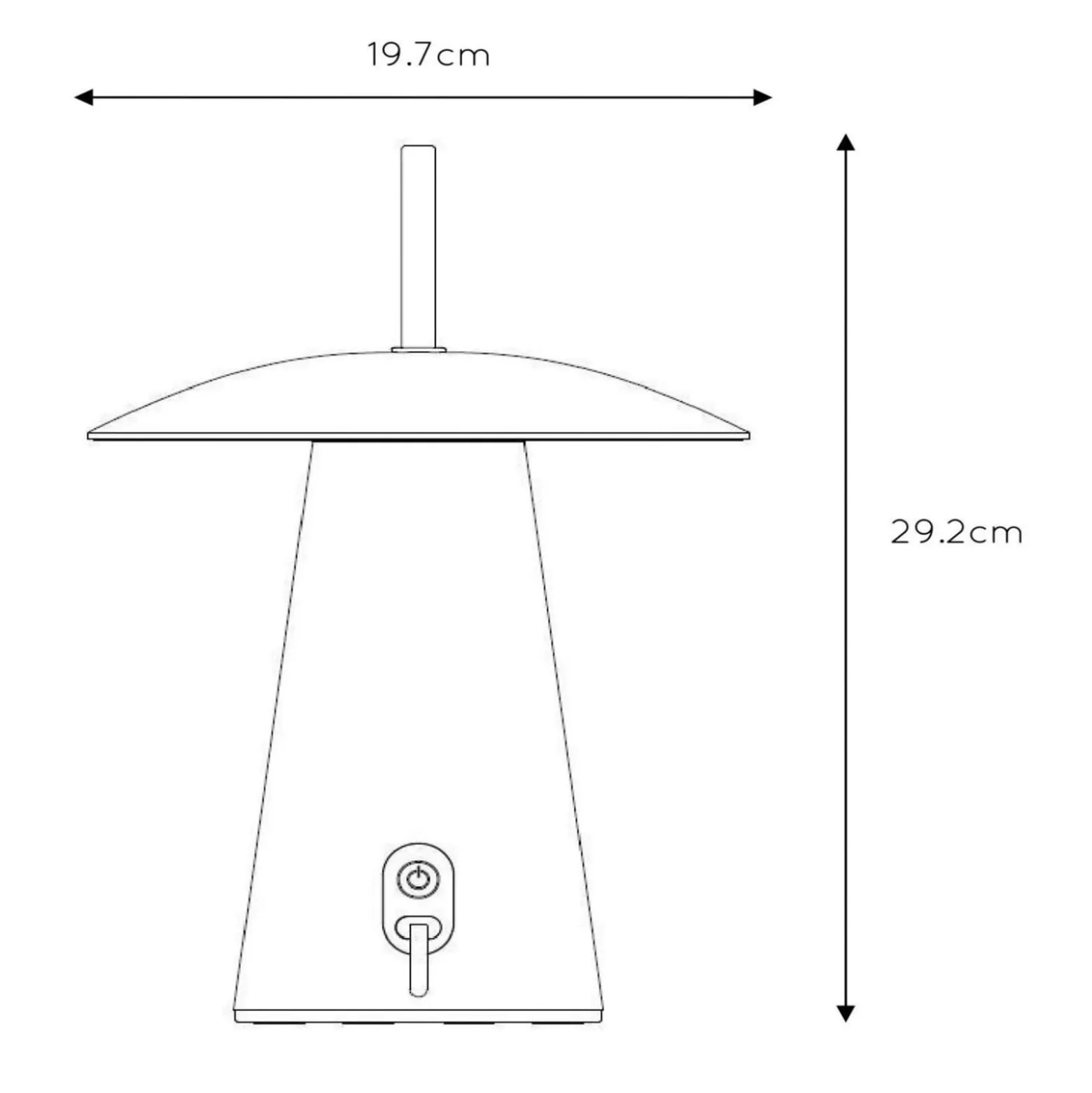 LED-Akkutischlampe La Donna, weiß, Aluminium, dimmbar