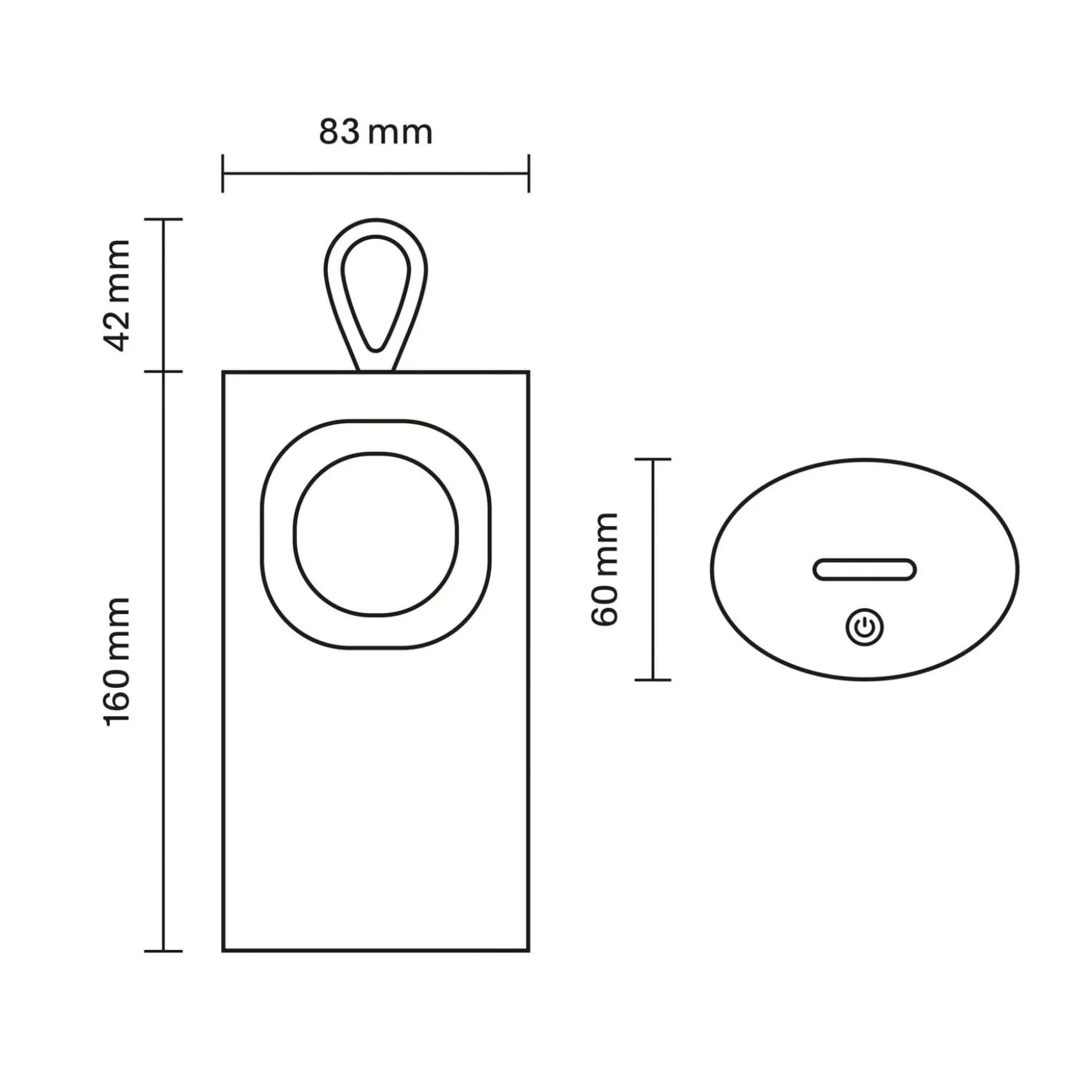 LED-Akku-Tischlampe Lunari, goldfarben 16 cm Metall CCT IP44