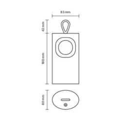 LED-Akku-Tischlampe Lunari, schwarz, 16 cm, Metall, CCT IP44