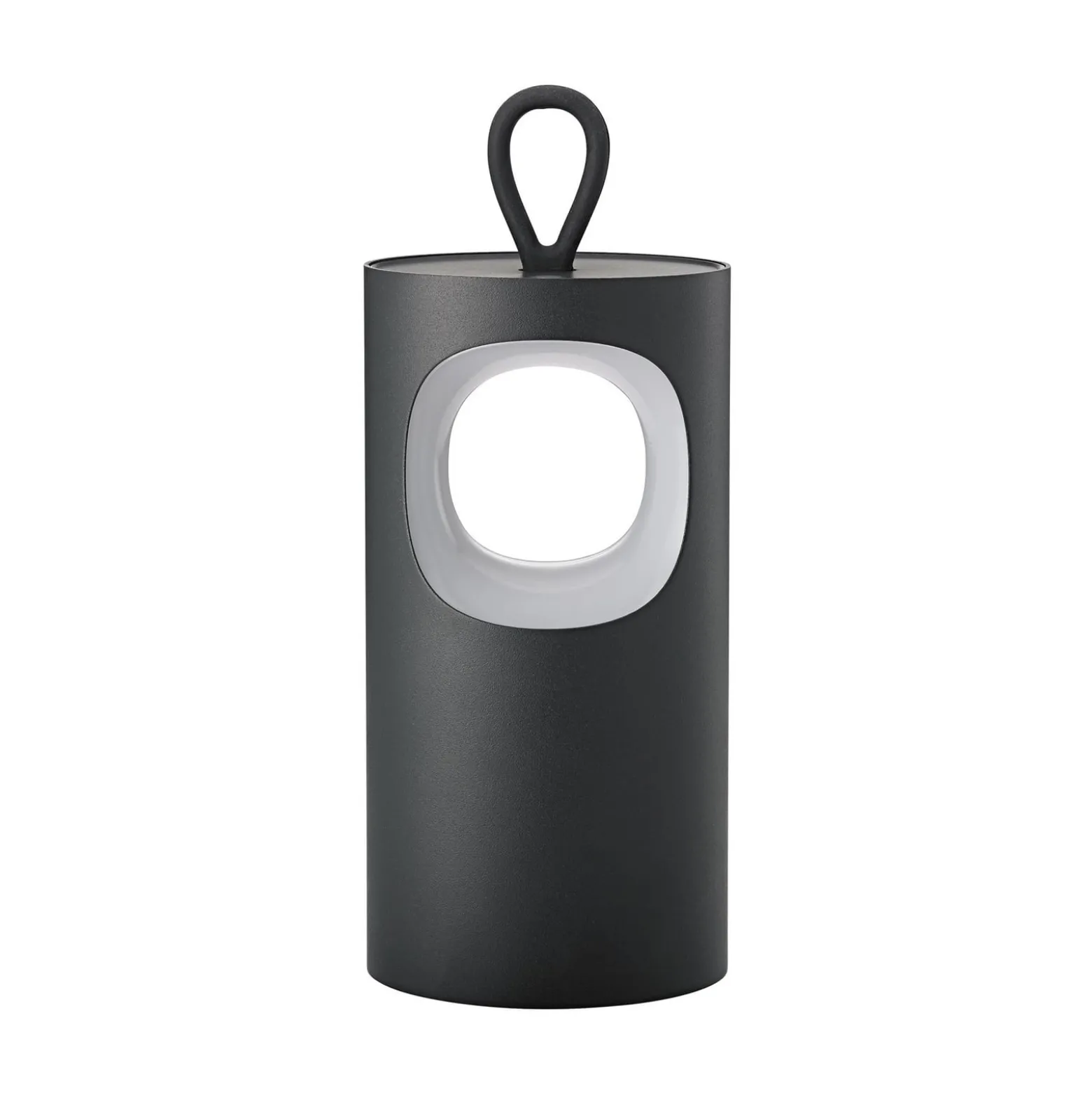 LED-Akku-Tischlampe Lunari, schwarz, 16 cm, Metall, CCT IP44