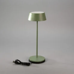 LED-Akku-Tischlampe Menton, grün, Höhe 27 cm, IP54, USB