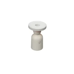 LED-Akku-Tischlampe Nantes, weiß, Alu, IP54, Dimmer, CCT
