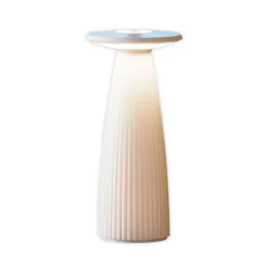 LED-Akku-Tischlampe Nuflair, beige, IP54, dimmbar, 24 cm