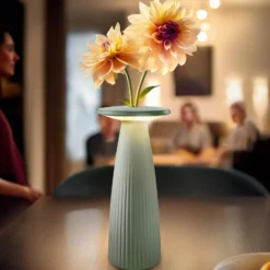 LED-Akku-Tischlampe Nuflair, grün, IP54, dimmbar, 24 cm