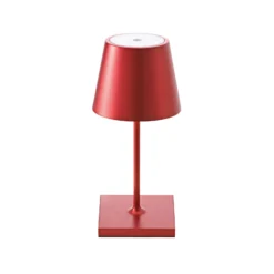 LED-Akkutischlampe Nuindie mini, Easy Connect, rot, dimmbar