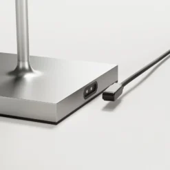 LED-Akkutischlampe Nuindie mini, Easy Connect, silber, dimm.