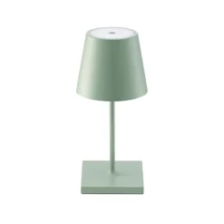 LED-Akkutischlampe Nuindie mini, USB-C, salbeigrün, dimmbar