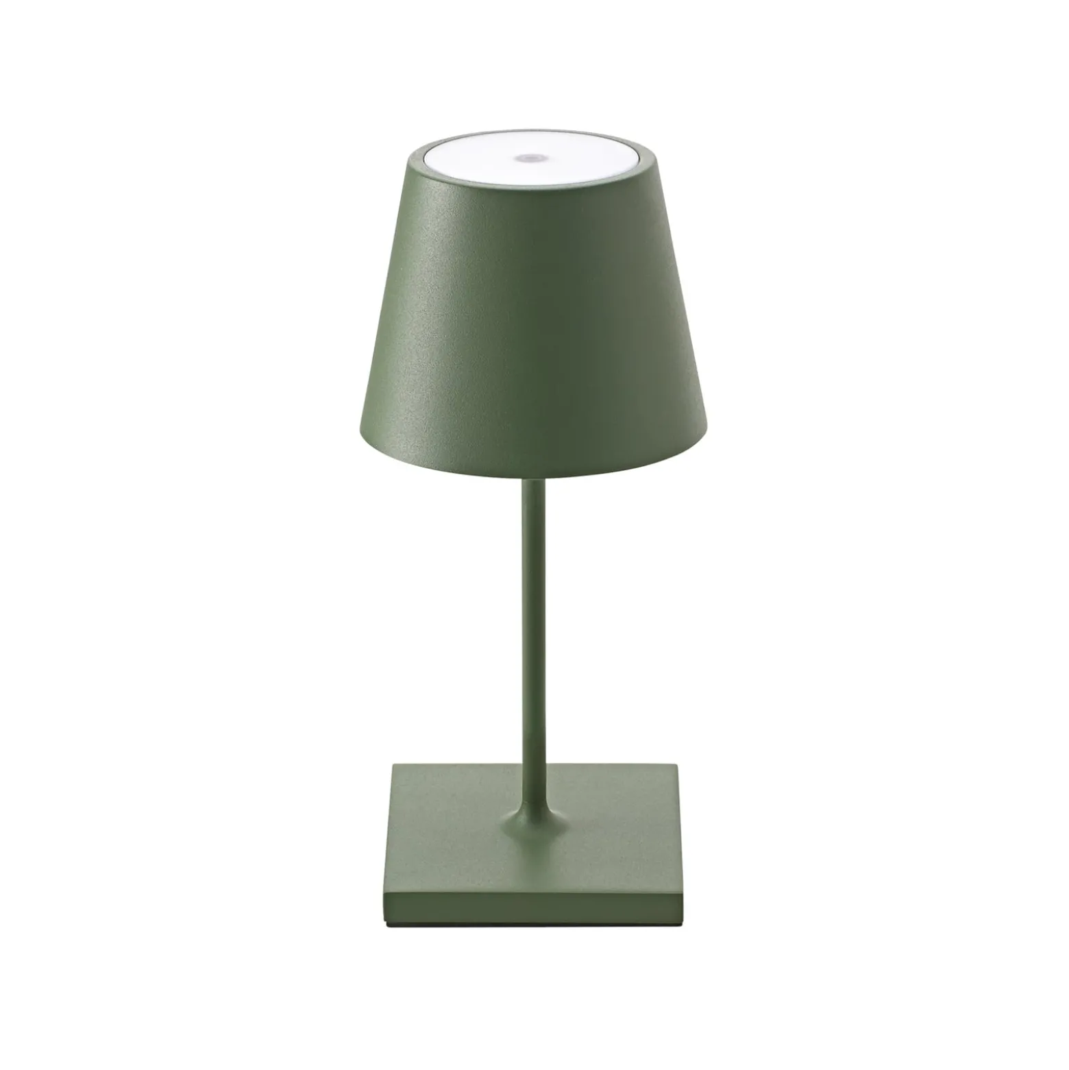LED-Akkutischlampe Nuindie mini, USB-C, tannengrün, dimmbar