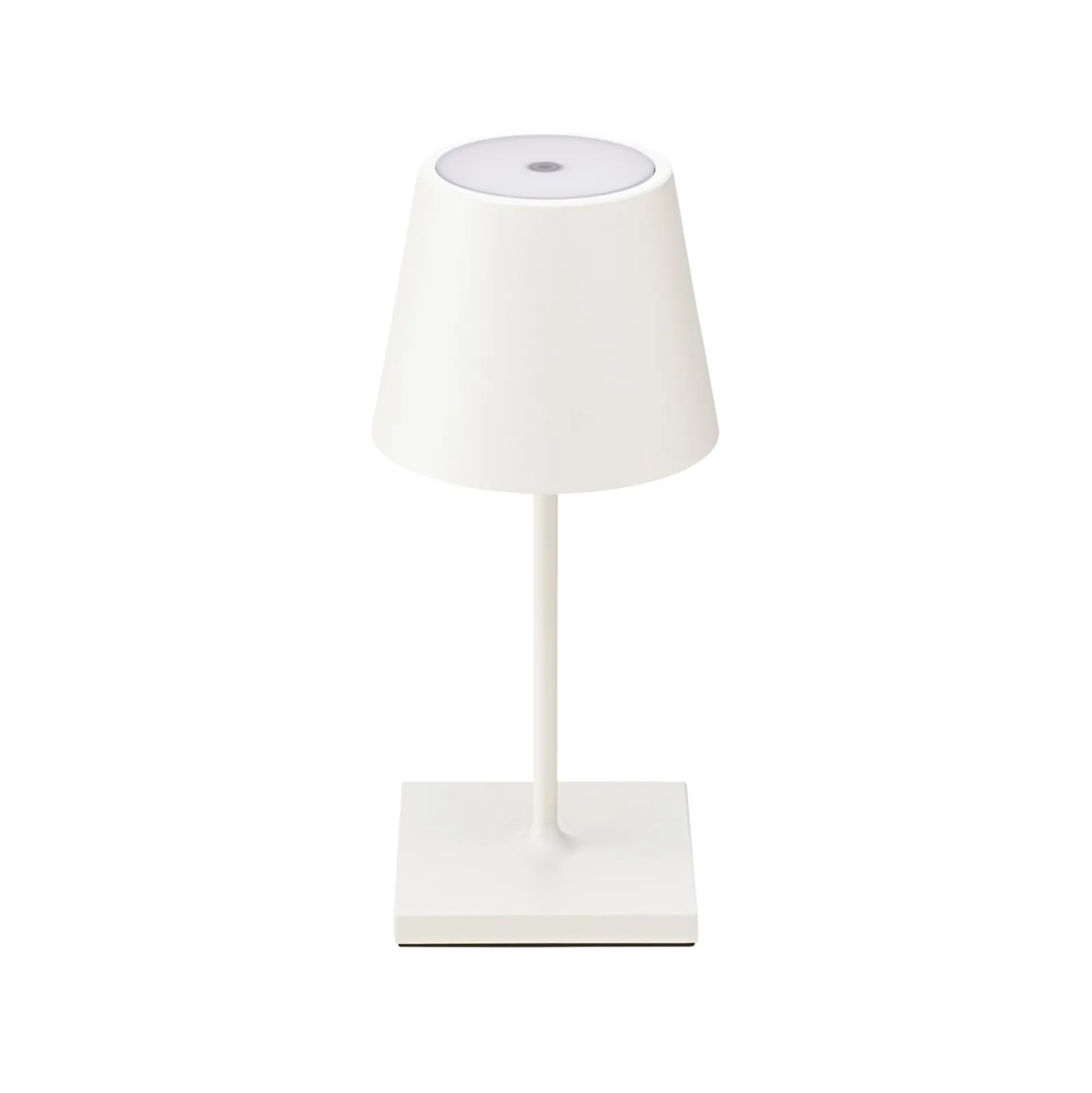 LED-Akkutischlampe Nuindie mini, USB-C, weiß, IP54, dimmbar
