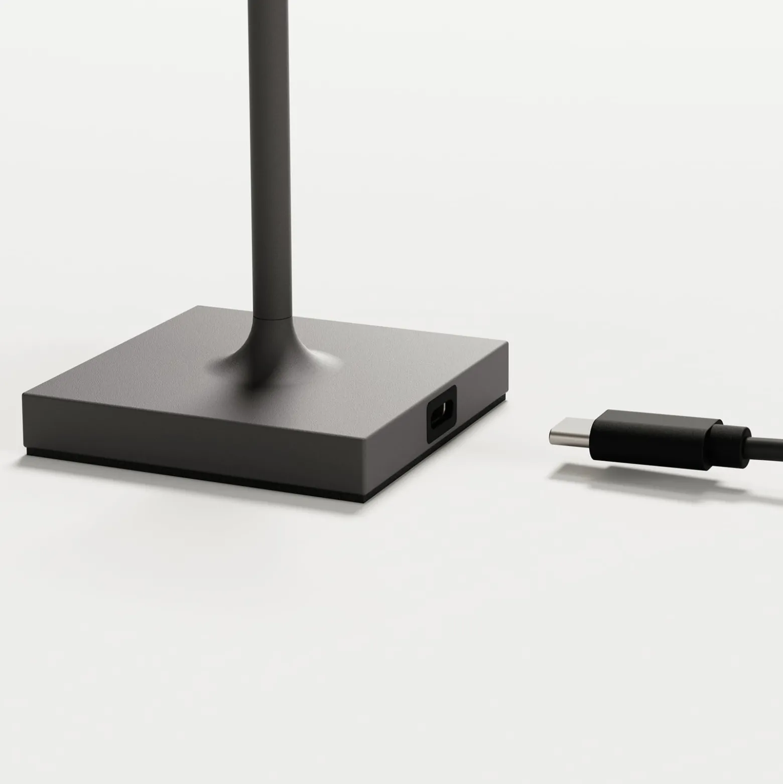 LED-Akkutischlampe Nuindie pocket, graphit, IP54, dimmbar