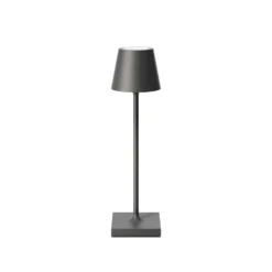 LED-Akkutischlampe Nuindie pocket, graphit, IP54, dimmbar