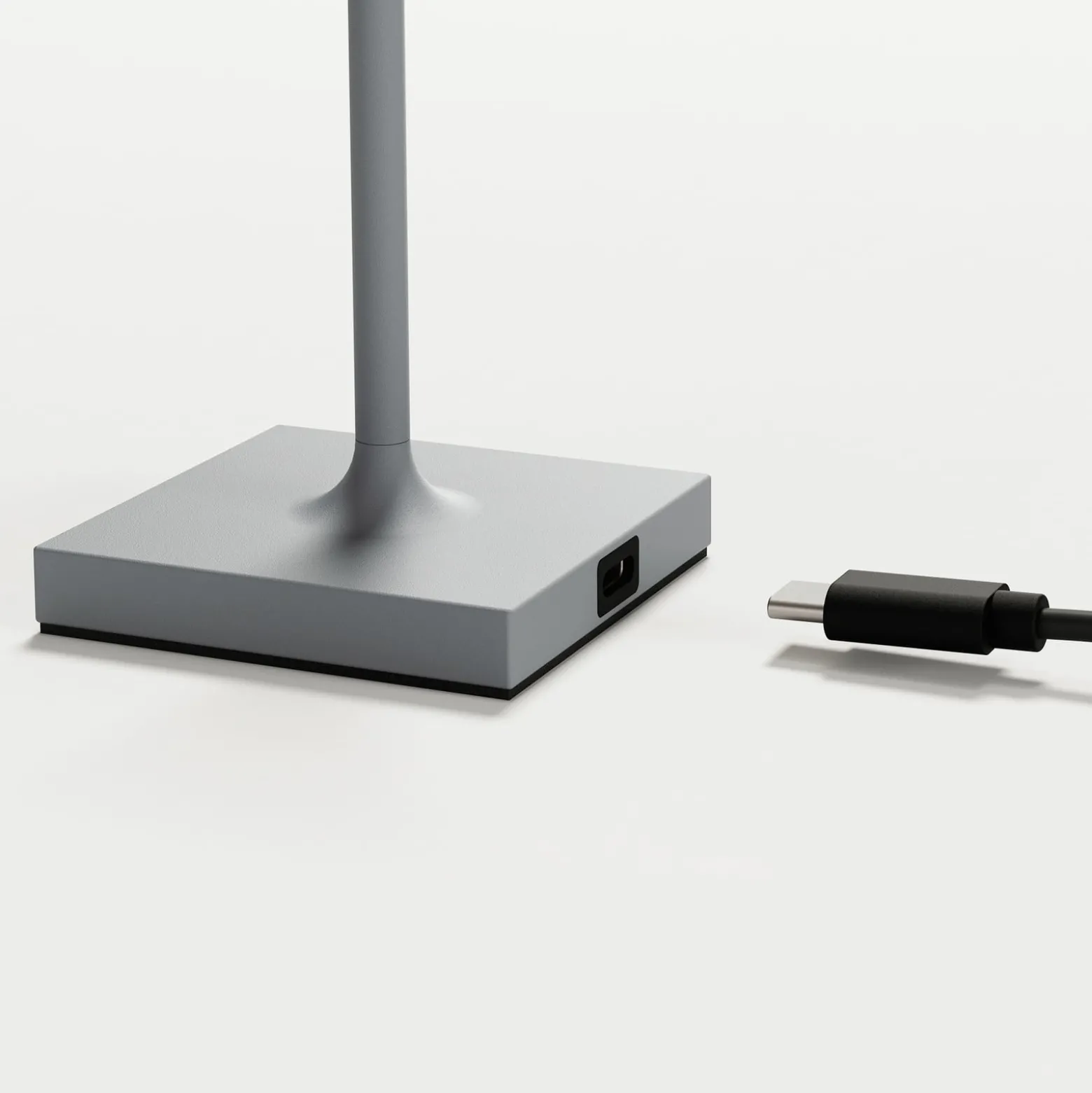 LED-Akkutischlampe Nuindie pocket, grau, IP54, dimmbar