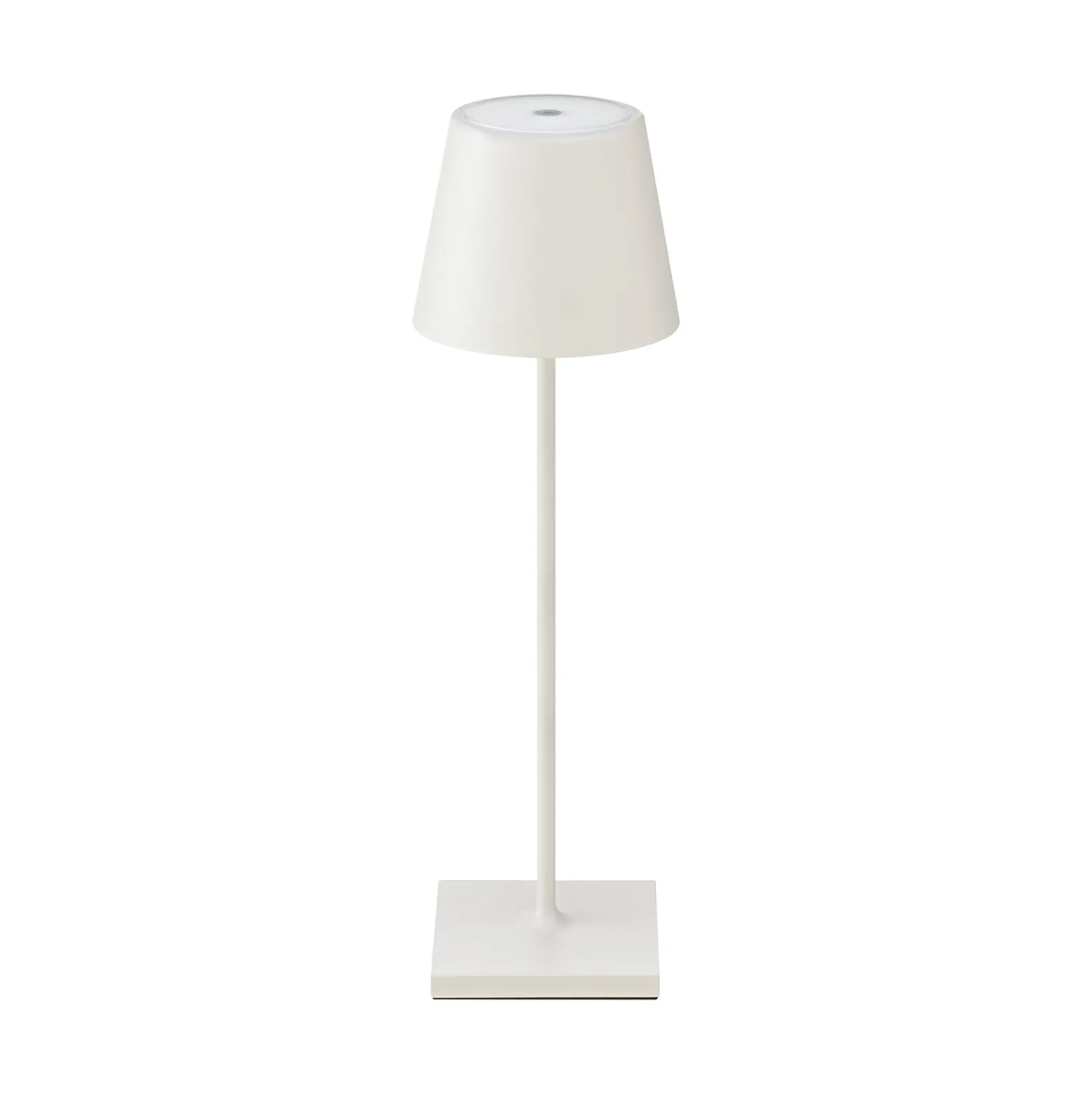 LED-Akkutischlampe Nuindie, USB-C, weiß, IP54, dimmbar