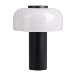 LED-Akku-Tischlampe Ponente, Ø 16 cm, schwarz/weiß, CCT