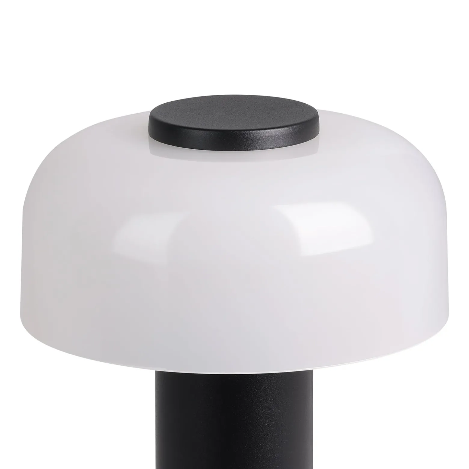 LED-Akku-Tischlampe Ponente, Ø 16 cm, schwarz/weiß, CCT