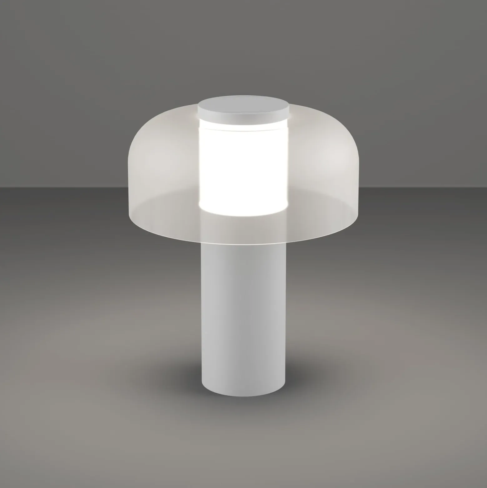 LED-Akku-Tischlampe Ponente, Ø 16 cm, weiß, CCT, dimmbar