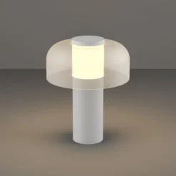LED-Akku-Tischlampe Ponente, Ø 16 cm, weiß, CCT, dimmbar