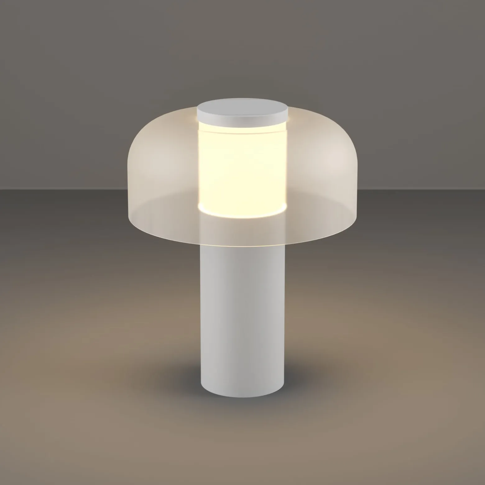 LED-Akku-Tischlampe Ponente, Ø 16 cm, weiß, CCT, dimmbar