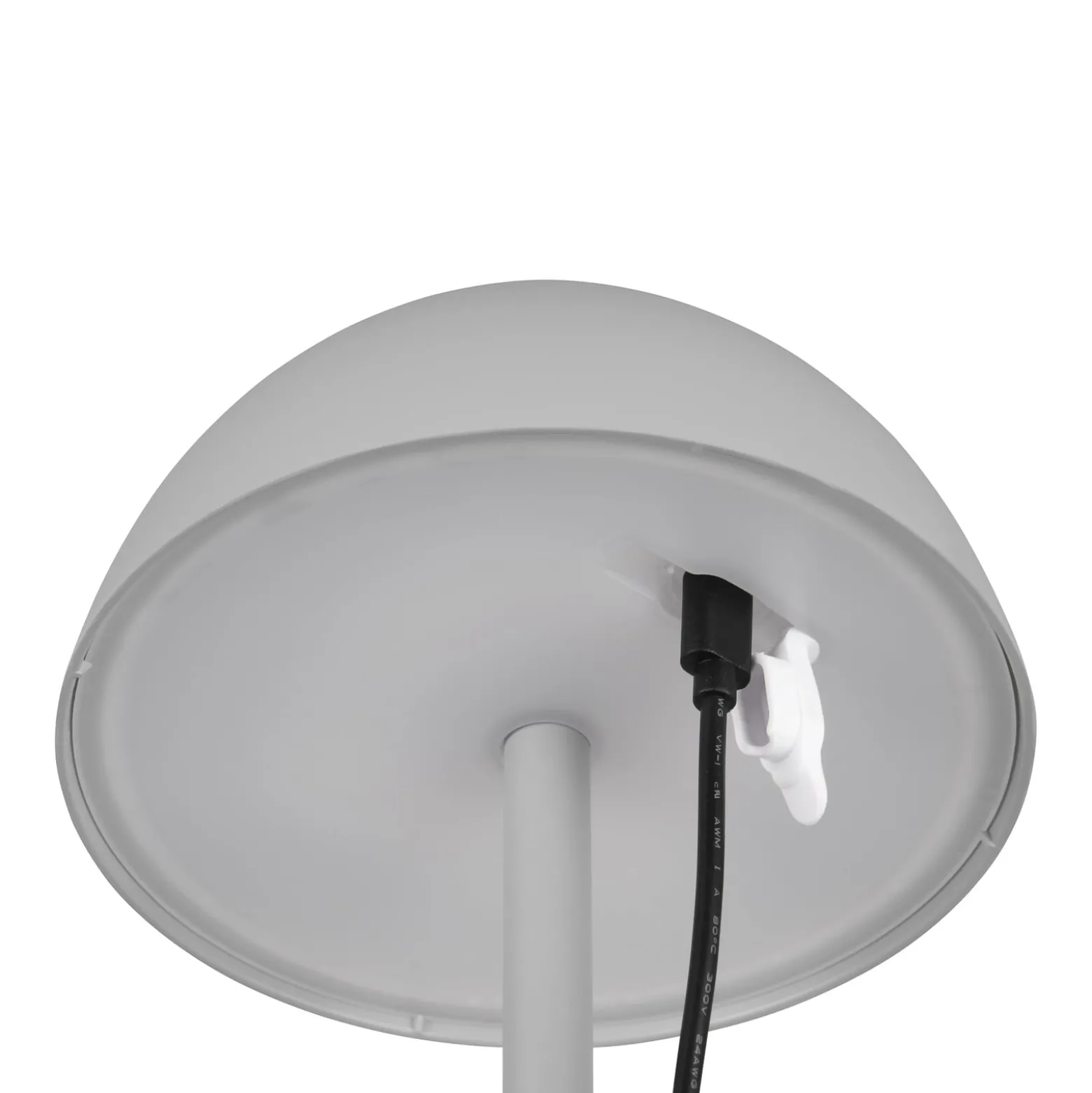 LED-Akku-Tischlampe Ricardo, grau, Höhe 30 cm, Kunststoff