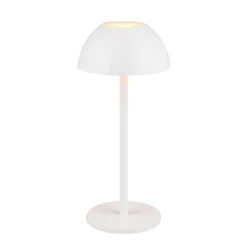 LED-Akku-Tischlampe Ricardo, weiß, Höhe 30 cm, Kunststoff
