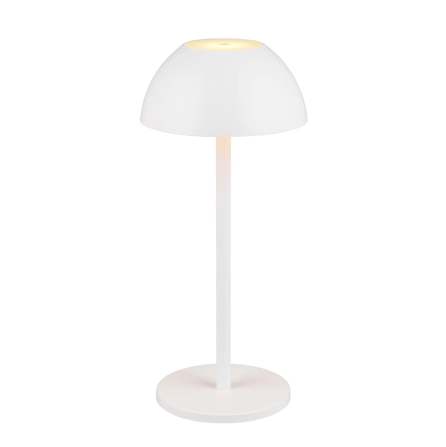 LED-Akku-Tischlampe Ricardo, weiß, Höhe 30 cm, Kunststoff