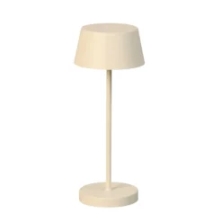 LED-Akku-Tischlampe Sienna Pro sandbeige, 24 cm, Metall IP54