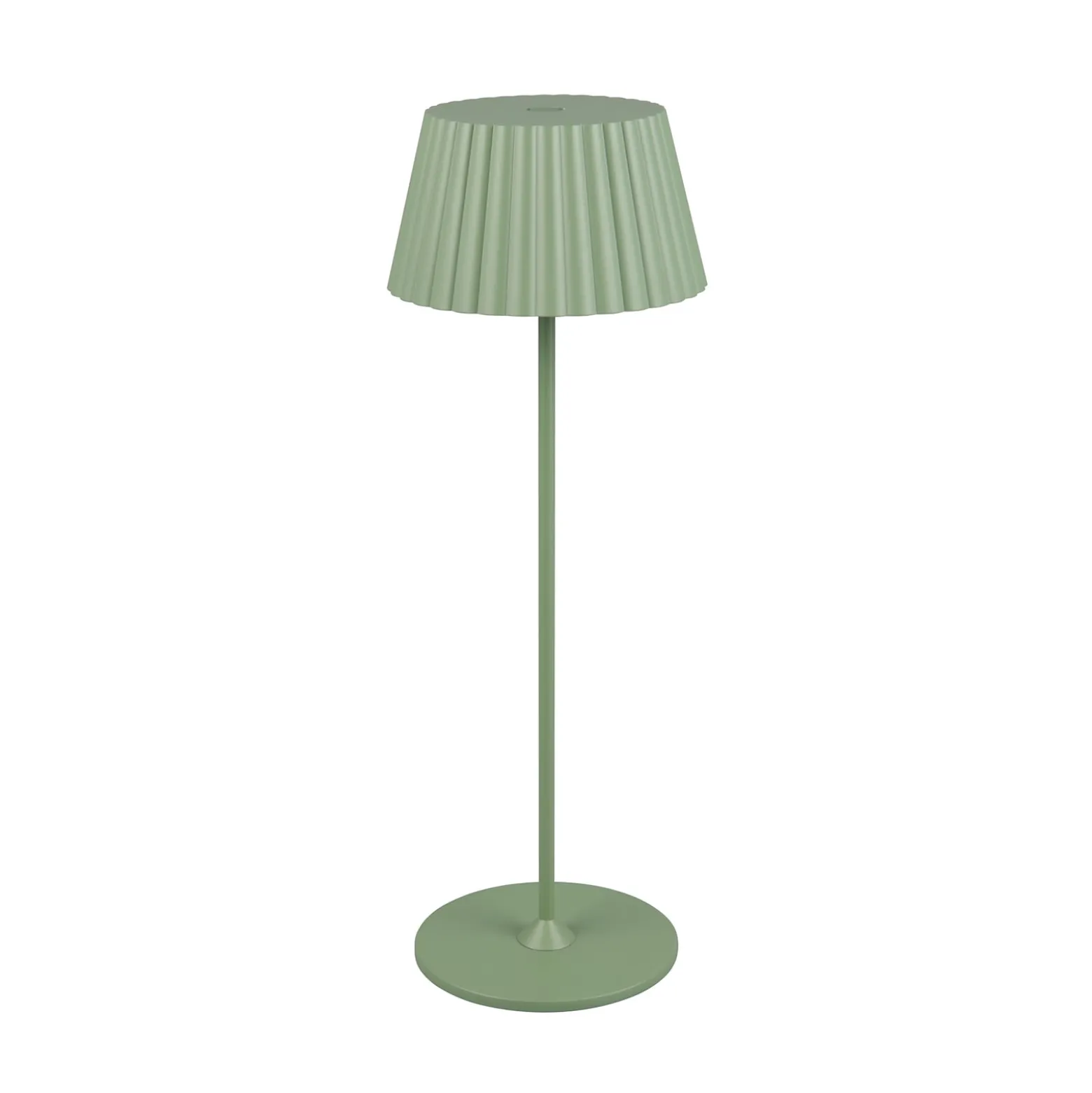 LED-Akku-Tischlampe Suarez, grün, Höhe 39 cm, Metall