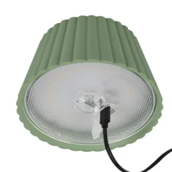 LED-Akku-Tischlampe Suarez, grün, Höhe 39 cm, Metall