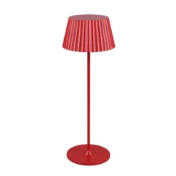 LED-Akku-Tischlampe Suarez, rot, Höhe 39 cm, Metall, dimmbar