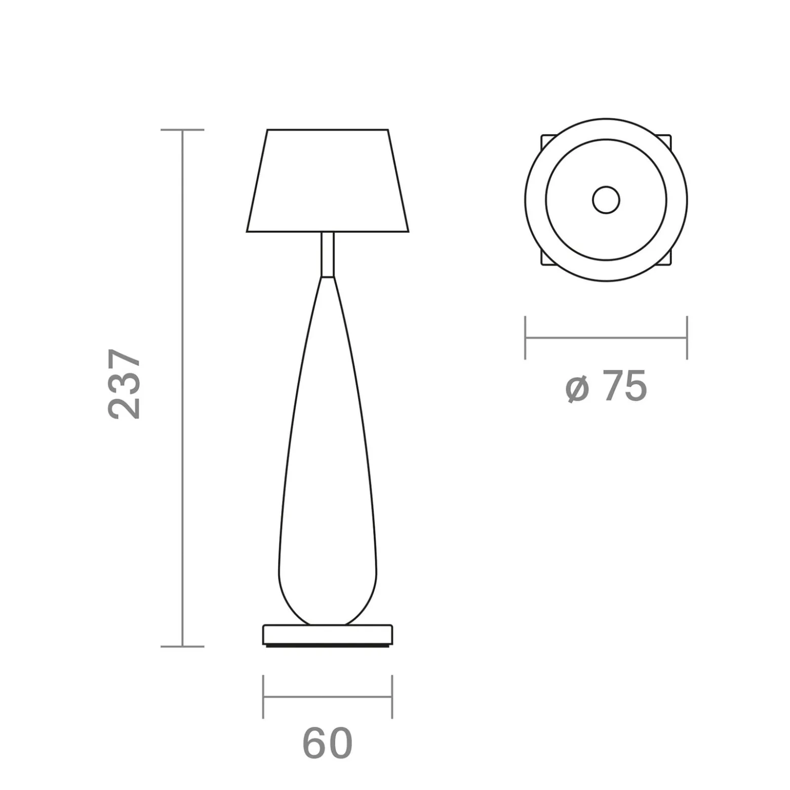 LED-Akkutischlampe Thala, weiß/schwarz, IP65, 24cm, CCT dim.